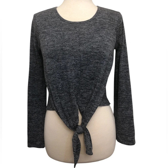 Sky and Sparrow Crop Bottom Tie Long Sleeve - Picture 2 of 8